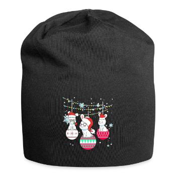 Rabbit rabbit bunnies Christmas gift - Jersey Beanie - black - Front