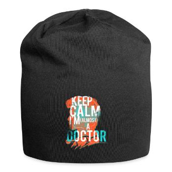 Lustiges Keep Calm Ich Bin Arzt Student Geschenk - Jersey-Beanie - Schwarz - Vorne