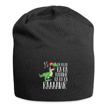 Dinosaur singing Christmas gift - Jersey Beanie - black - Front