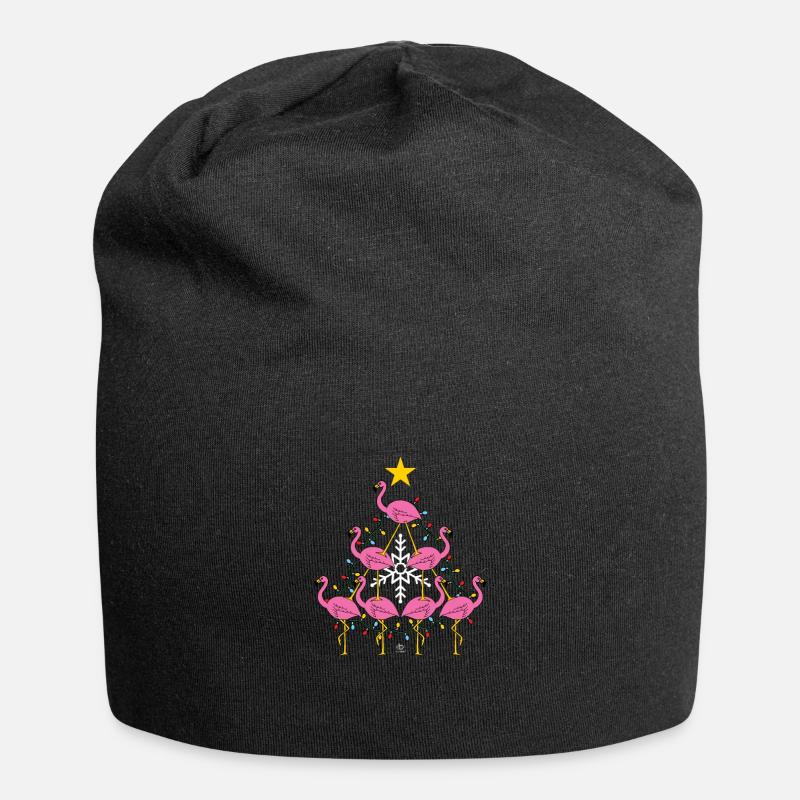 Sapin de Noël Flamingo - Bonnet en jersey - noir