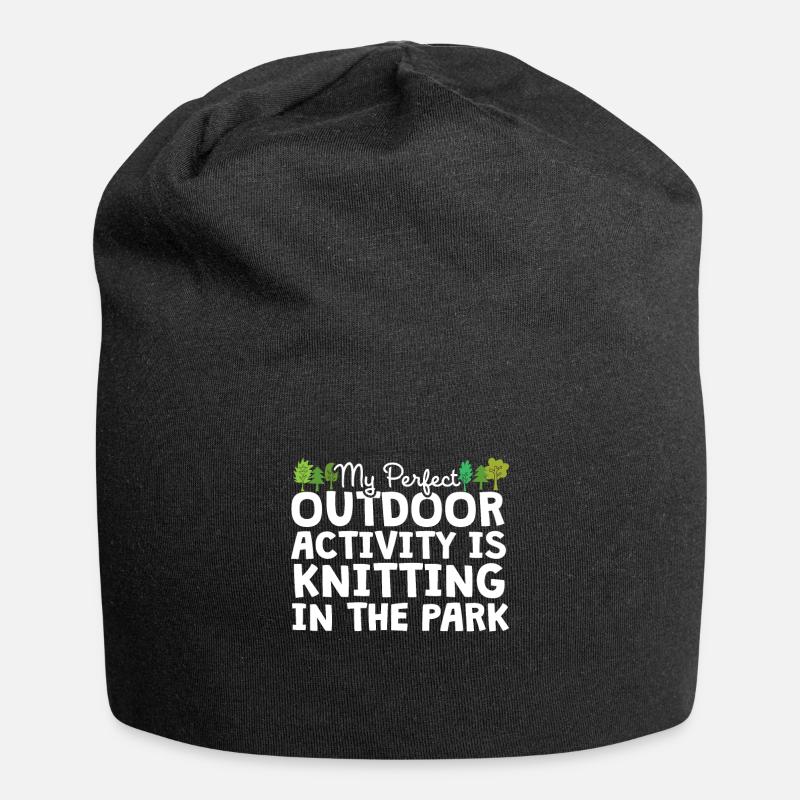 Knitting In The Park - Jersey Beanie - black