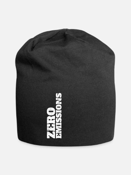 Zero Emissions / elektrisch fahren / Elektroauto - Jersey-Beanie - Schwarz