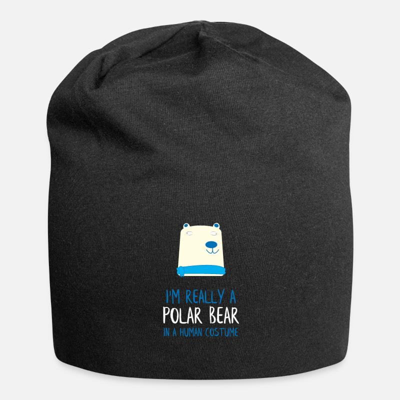 I'm Really a Polar Bear - Jersey Beanie - black