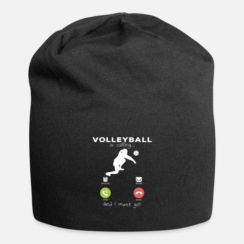 volley-ball - Bonnet en jersey - noir