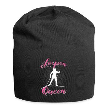 Witziges Langlauf Wintersport Loipe Ski Geschenk - Jersey-Beanie - Schwarz - Vorne