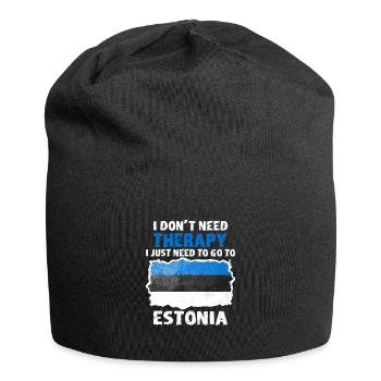 Estland - Jersey-Beanie - Schwarz - Vorne