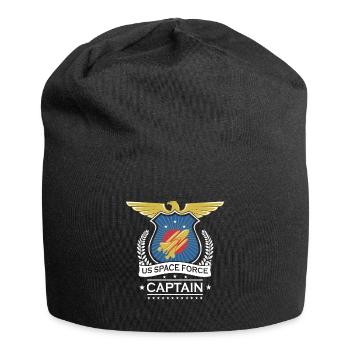 US Space Force Crew Member Art for Spaceship - Jersey Beanie - black - Front