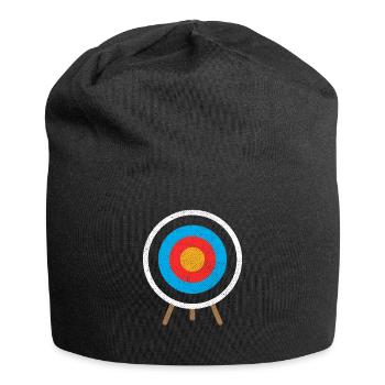 Bogen Bogenschütze Ziel Zielscheibe Pfeil Geschenk - Jersey-Beanie - Schwarz - Vorne