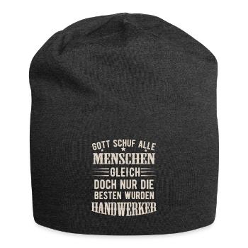 God created all men equally craftsmen - Jersey Beanie - charcoal grey - Front
