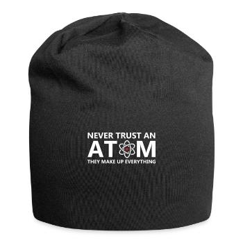 Alles ist Atom und Wissenschaft - Jersey-Beanie - Schwarz - Vorne