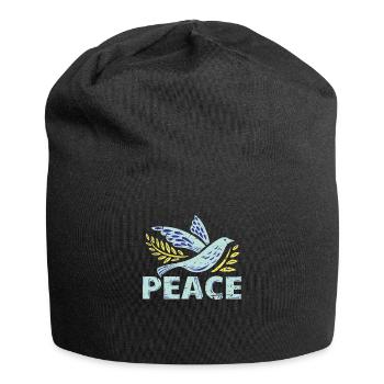 Symbole de la paix - Bonnet en jersey - noir - Devant