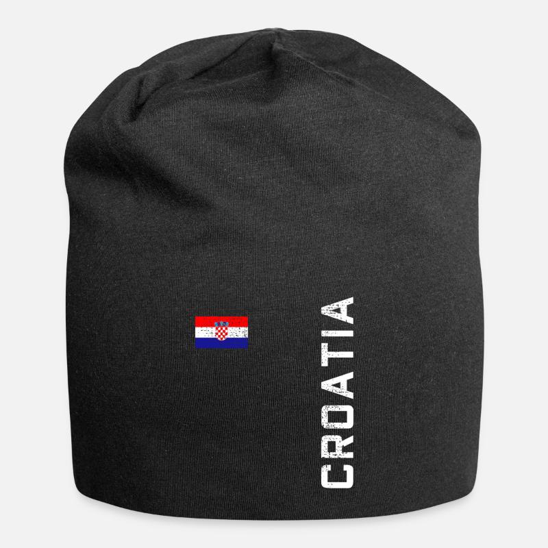 Kroatien Trikot - Jersey-Beanie - Schwarz