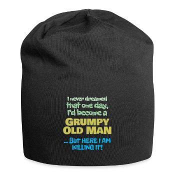 Become A Grumpy Old Man - Jersey Beanie - black - Front