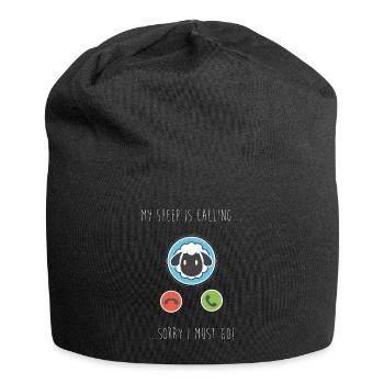 My Sheep Is Calling - Jersey Beanie - black - Front