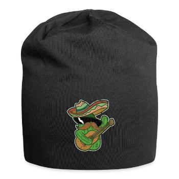 Kaktus Mexiko Sombrero bunt Geschenk Gitarre - Jersey-Beanie - Schwarz - Vorne