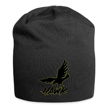 Hawk - hawk flying, animal, birds, air, freedom - Jersey Beanie - black - Front