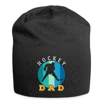 Hockey Dad Retro Style - Jersey-Beanie - Schwarz - Vorne