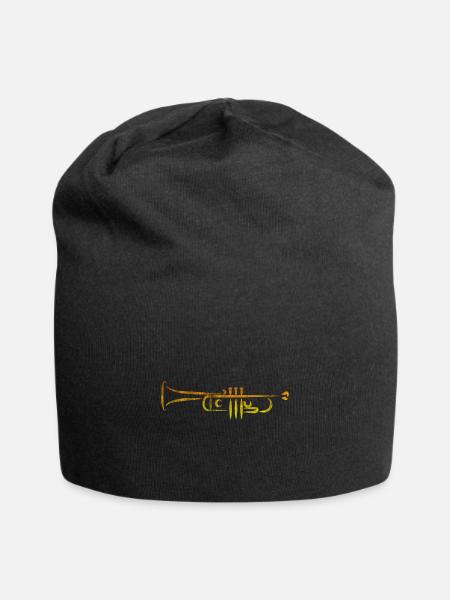 Trompete - Jersey-Beanie - Schwarz