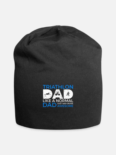 Triathlon Papa genau wie ein normaler Papa genau so - Jersey-Beanie - Schwarz