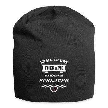 Schlager music music schlager heart gift idea - Jersey Beanie - black - Front