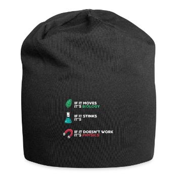 Wissenschaft - Biologie, Chemie und Physik - Jersey-Beanie - Schwarz - Vorne