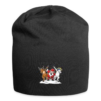 Dabbing Dab Santa Einhorn Rentier Geschenk Xmas - Jersey-Beanie - Schwarz - Vorne