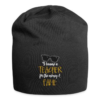 Englisch Lehrer Geschenkidee - Jersey-Beanie - Schwarz - Vorne