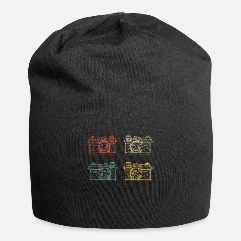 Fotografie - Jersey-Beanie - Schwarz