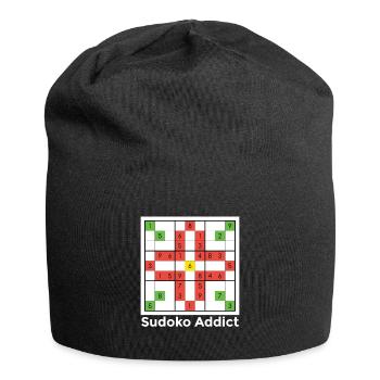 Sudoko Design Geschenk für Fans der Japaner - Jersey-Beanie - Schwarz - Vorne
