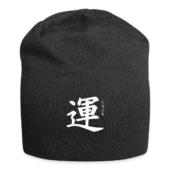 lucky japanese symbol - Jersey Beanie - charcoal grey - Front