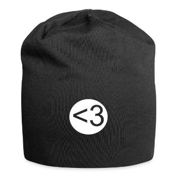 Signe de coeur - Bonnet en jersey - noir - Devant