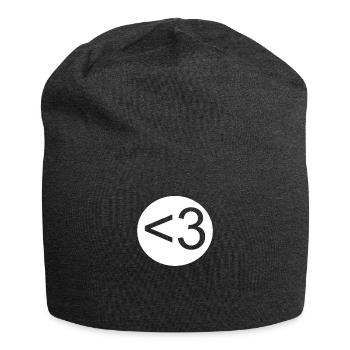 Heart sign - Jersey Beanie - charcoal grey - Front