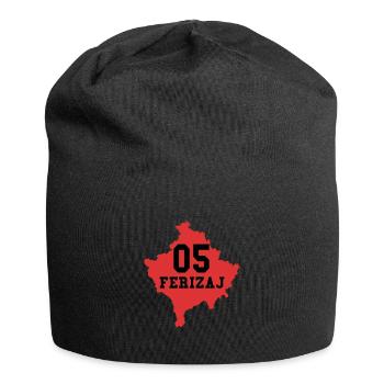 Kosovo Albanien - Jersey-Beanie - Schwarz - Vorne