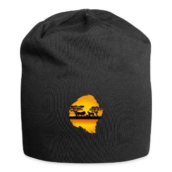 Lion Africa gift - Jersey Beanie - black - Front