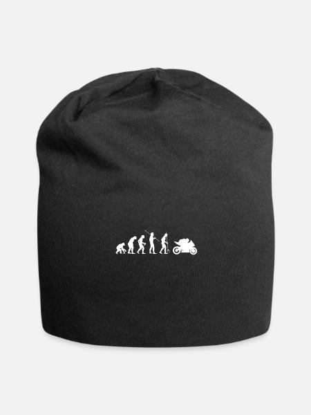 Motorrad - Jersey-Beanie - Schwarz