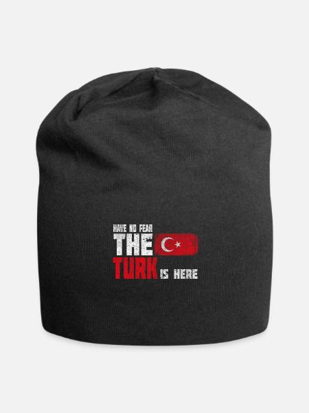 Turkey pride Turkish flag gift Istanbul - Jersey Beanie - black