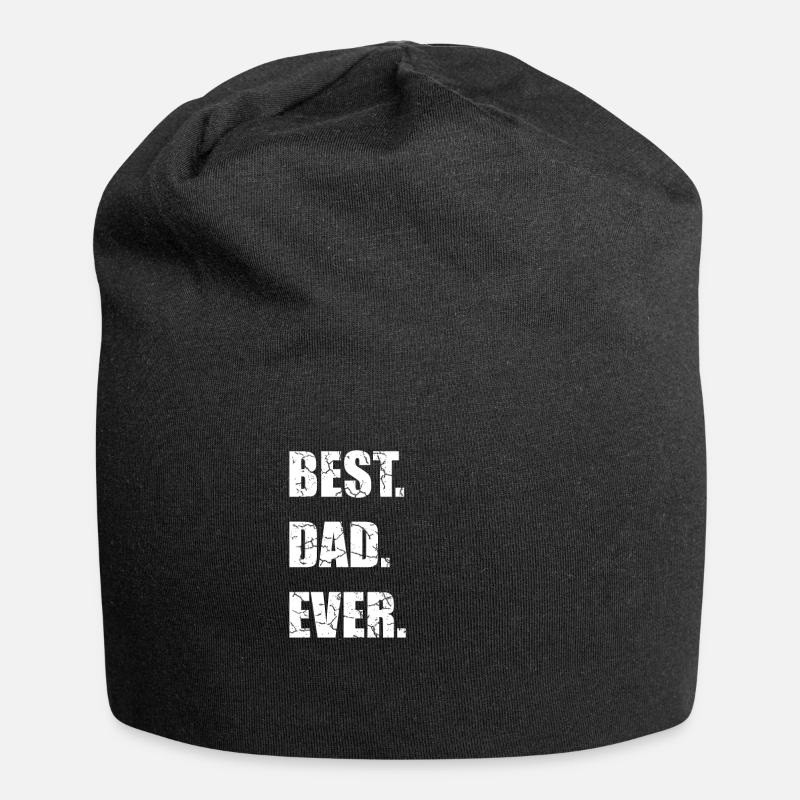 Best Dad Ever bester Vater Geschenkidee - Jersey-Beanie - Schwarz
