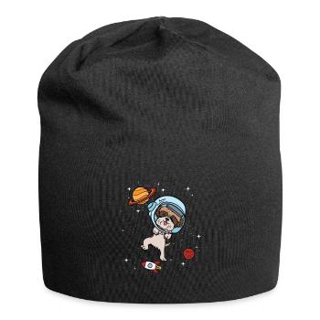 Cadeau de l'univers spatial Shih Tzu de l'astronaute - Bonnet en jersey - noir - Devant
