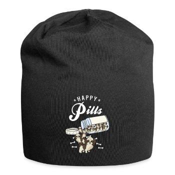 Shih Tzu dog owner pills medicine gift - Jersey Beanie - black - Front