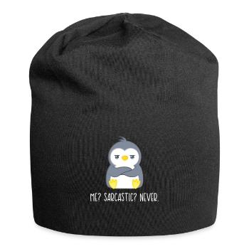 Pinguin – Pinguine – Pinguinfan – Sarkasmus - Jersey-Beanie - Schwarz - Vorne