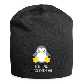 Pinguin – Pinguine – Pinguinfan – Ignoranz - Jersey-Beanie - Schwarz - Vorne