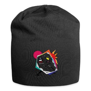 chemise de cadeau de visage d'art abstrait - Bonnet en jersey - noir - Devant