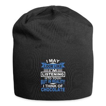 Schokolade - Jersey-Beanie - Schwarz - Vorne