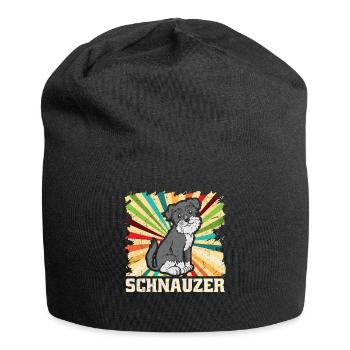 Schnauzer Dog Retro Vintage Gift - Bonnet en jersey - noir - Devant