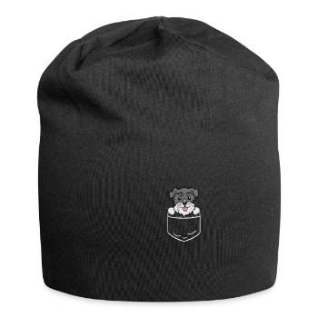Taschen Hemd Schnauzer Hund Geschenk - Jersey-Beanie - Schwarz - Vorne