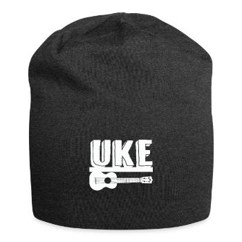 Funny Ukulele Gitarre Noten Musiker Geschenk - Jersey-Beanie - Anthrazit - Vorne