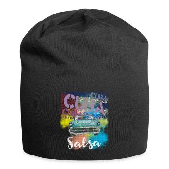 Salsa Cuba Havana T-shirt pour danseuses salsa timba - Bonnet en jersey - noir - Devant