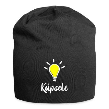 Käpsele Schwäbisch Genie Schlaumeier kluger Mensch - Jersey-Beanie - Schwarz - Vorne
