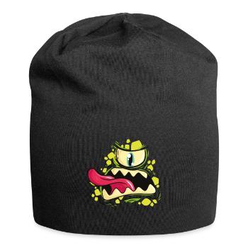 Monster face - Jersey Beanie - black - Front