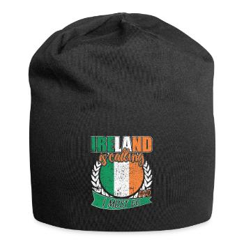 Drapeau national de Dublin Irlande - Bonnet en jersey - noir - Devant